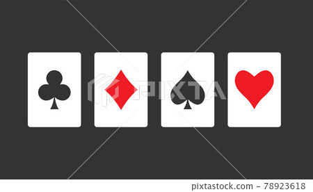 Playing cards icon. Vector illustration, flat design. 78923618