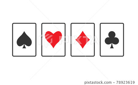 Playing cards icon. Vector illustration, flat design. 78923619
