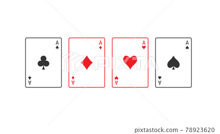 Playing cards icon. Vector illustration, flat design. 78923620
