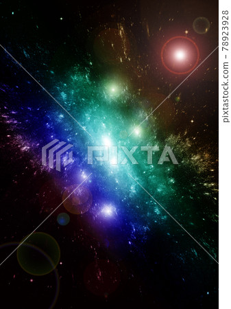 galaxy in a free space. 3D rendering 78923928