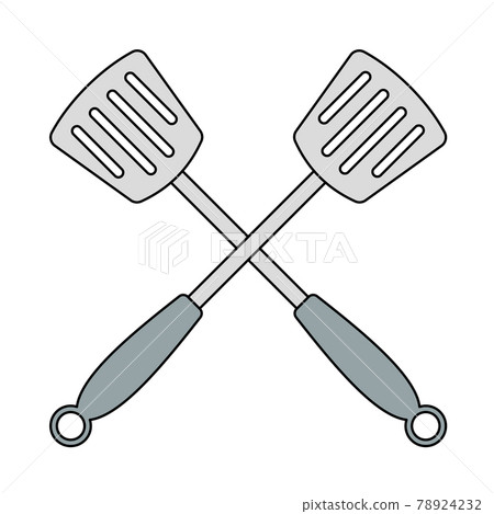 Crossed Frying Spatula Crossed Frying Spatula 78924232