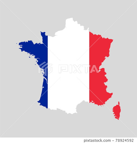 Vector map France made flag, Europe country - Stock Illustration ...