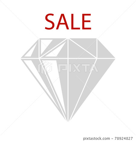 Dimond With Sale Sign Icon 78924827