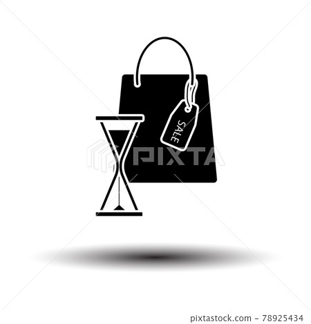 Sale Bag With Hourglass Icon 78925434