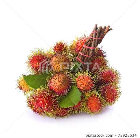 Rumbutan isolated on white background 78925634