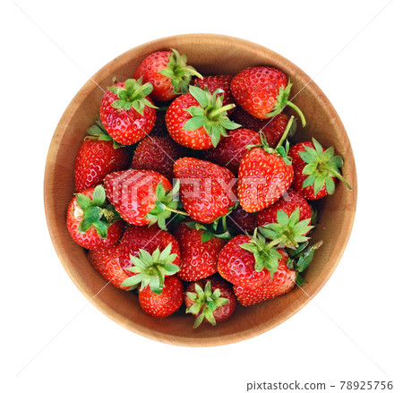 Top view of Strawberry on white background 78925756
