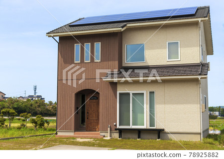 Eco-house solar panel Eco-house solar panel 78925882