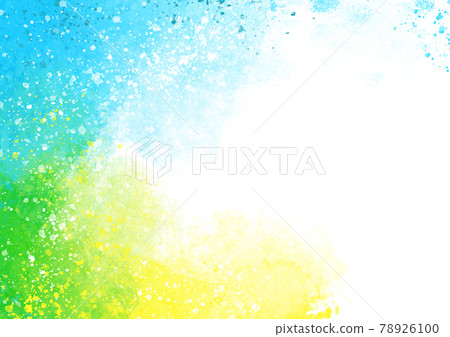 藍黃兩色水彩框 藍黃兩色水彩框 78926100