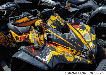 Details of Atv quad bike close up 78926125