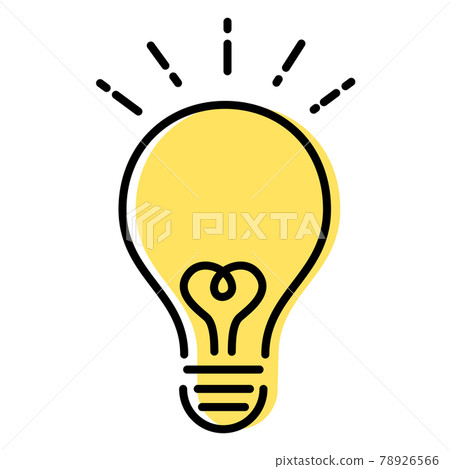 Vector illustration of fashionable inspiration light bulb icon (ideas, symbols, discoveries) 78926566