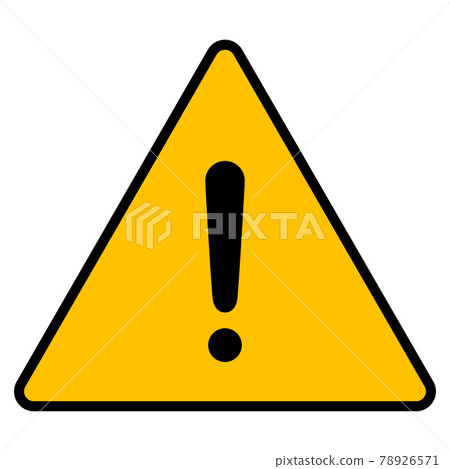 三角形警告圖標(符號、標記、符號、!標記)的矢量圖解 三角形警告圖標(符號、標記、符號、!標記)的矢量圖解 78926571