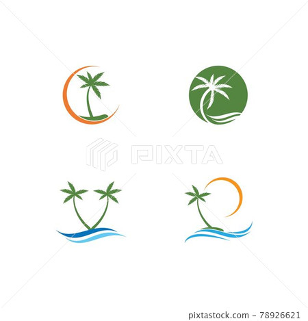 Palm tree summer logo Palm tree summer logo 78926621