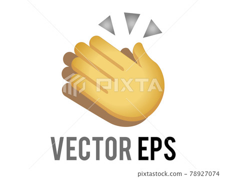 vector clapping yellow gesture hands icon for applause or appreciation 78927074