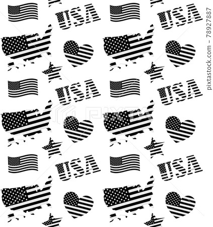Vector seamless pattern of USA flag element 78927887