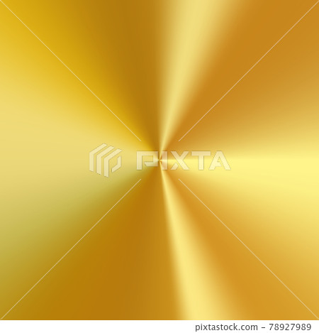 Radial polished texture golden metal background. Vector textured technology gold color background with circular polished, brushed concentric texture. Gold, brass, copper or bronze 78927989