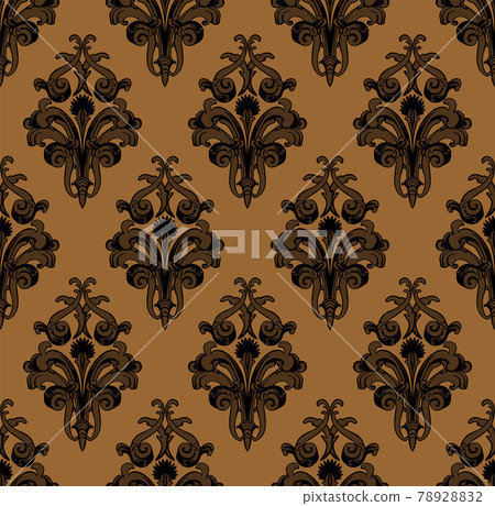 Damask Seamless Outline Pattern Damask Seamless Outline Pattern 78928832