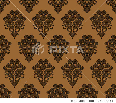 Damask Seamless Outline Pattern 78928834
