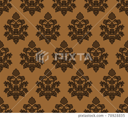 Damask Seamless Outline Pattern 78928835