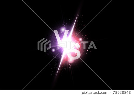 Vs sign. Vector versus background with glowing light Vs sign. Vector versus background with glowing light 78928848
