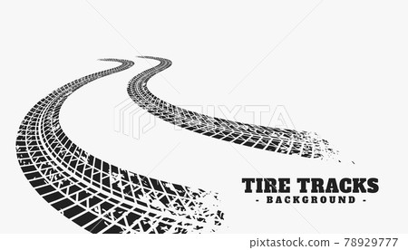 car tire track wheel print background - Stock Illustration [78929777] -  PIXTA