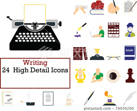Writing Icon Set Writing Icon Set 78930200