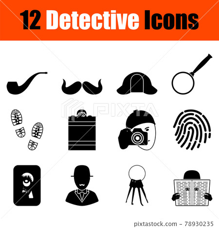 Detective Icon Set 78930235