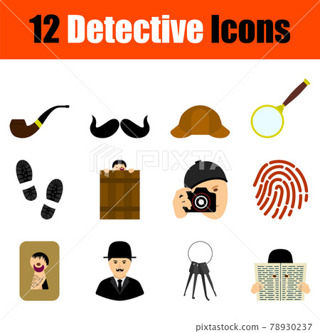 Detective Icon Set 78930237