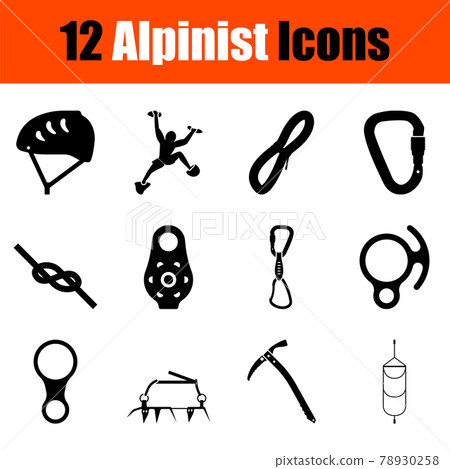 Alpinist Icon Set Alpinist Icon Set 78930258