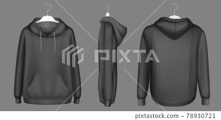 Hoody, black sweatshirt on hanger mock up set Hoody, black sweatshirt on hanger mock up set 78930721