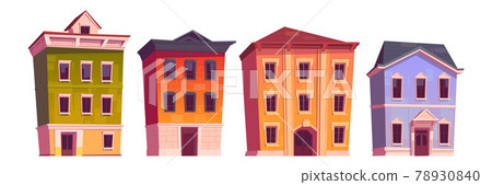 City houses, old buildings for apartments 78930840