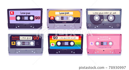 Audio cassettes, retro tapes, music media storage Audio cassettes, retro tapes, music media storage 78930997