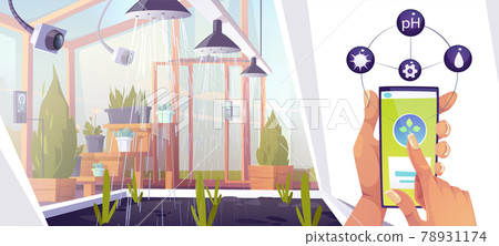 Smart farm, futuristic technology in farming. Smart farm, futuristic technology in farming. 78931174