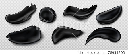 Black cream swatches, gel smears Black cream swatches, gel smears 78931203