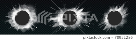 White powder explosions with black round banners White powder explosions with black round banners 78931286