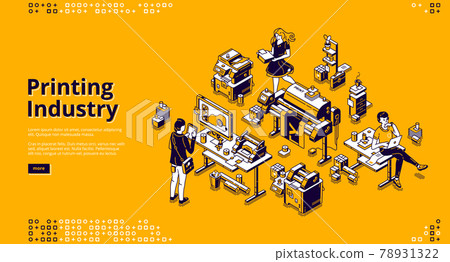 Vector banner of printing industry 78931322