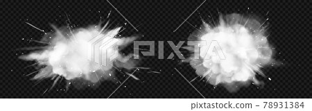 Vector realistic explosion of white powder or snow 78931384