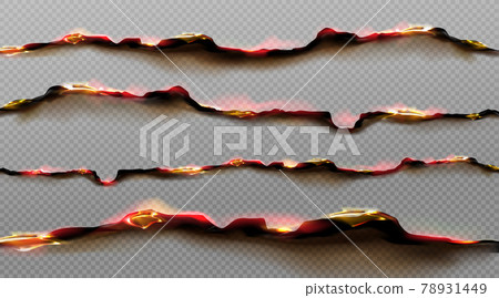 Burn paper borders, burnt page smoldering edges 78931449