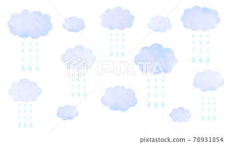 水彩畫的雨雲 水彩畫的雨雲 78931854