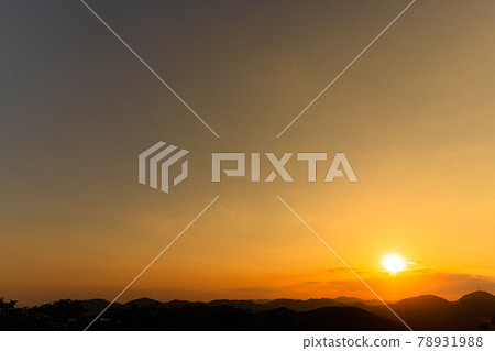 << Aioi City, Hyogo Prefecture >> Sunset seen from Cape Man'yo << Aioi City, Hyogo Prefecture >> Sunset seen from Cape Man'yo 78931988