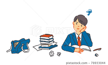 Male student who is not motivated to study 78933044