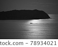 單色世界海和日落 78934021