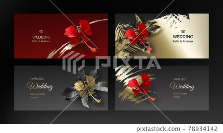 Tropical black and gold leaves on dark background Tropical black and gold leaves on dark background 78934142