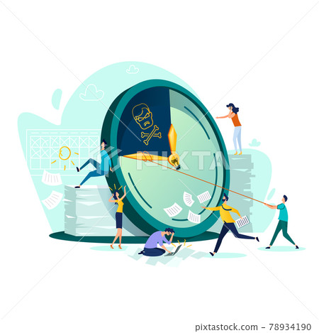 Deadline, time management business concept vector - Stock Illustration ...