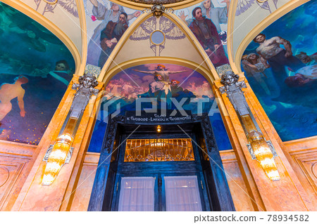 Municipal house, Prague, czech republic 78934582