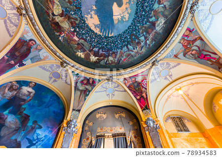 Municipal house, Prague, czech republic 78934583