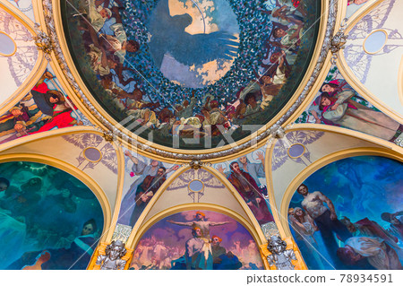 Municipal house, Prague, czech republic 78934591