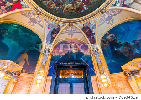 Municipal house, Prague, czech republic 78934619
