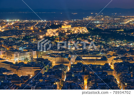Iconic Parthenon Temple at the Acropolis of Athens, Greece 78934702