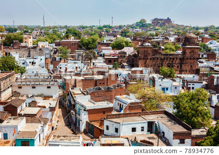 View of Datia village with palace. Madhya Pradesh, India View of Datia village with palace. Madhya Pradesh, India 78934776