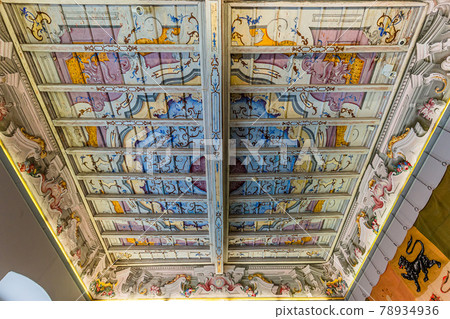 interiors of Villa Carlotta, lake Como, Tremezzo, italy 78934936